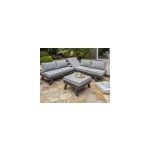 Salon de jardin bas new york aluminium anthracite dcb garden 6 personnes
