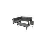 Salon de jardin bas proloisirs royan ii aluminium gris