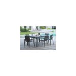 Salon de jardin table et chaises gris anthracite 6 personnes miami dcb garn Salon de jardin table et chaises gris anthracite 6 personnes miami dcb garn