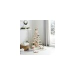 Sapin en bois coloris naturel h. 100 cm support inclus
