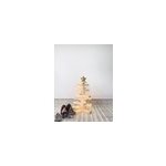 Sapin en bois coloris naturel h. 50 cm support inclus