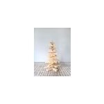 Sapin en bois coloris naturel h. 85 cm support inclus