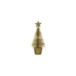 Sapin de noël artificiel doré Ø. 7 x h. 14 cm en métal Sapin de noël artificiel doré Ø. 7 x h. 14 cm en métal