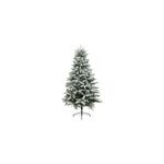 Sapin de nol artificiel vert floqu tempte h. 210 cm support inclus