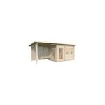 Sauna ext�rieur sanna 5 places et pergola en bois naturel palmako 12, 7m�
