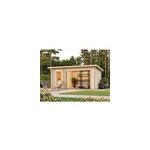 Sauna ext�rieur sanna 6 places avec baie coulissante palmako 18, 3m�