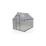 Serre en aluminium et polycarbonate palram canopia mythos gris 6 x 8 m