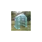 Serre de jardin + 8 tagres structure acier l. 1, 45 x l. 1, 45 x h. 2, 00 m surface 2, 1 m