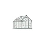 Serre de jardin en aluminium et polycarbonate couleur argent 6, 8m2 harmony canopia by palram
