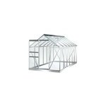 Serre de jardin lams allium en aluminium naturel et verre trempé l. 1, 93 x l. 3, 80 x h. 2, 08 m surface ... Serre de jardin lams allium en aluminium naturel et verre trempé l. 1, 93 x l. 3, 80 x h. 2, 08 m surface ...