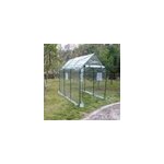 Serre de jardin structure acier habillage pvc l. 1, 30 x l. 2, 72 x h. 2, 05 m surface 3, 5 m
