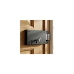 Serrure verrou en applique noire droite 1. 5 x 8 cm