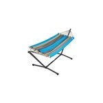 Set hamac metalik graphik turquoise anthracite 300 x 140 x 95 cm jobek + support acier Set hamac metalik graphik turquoise anthracite 300 x 140 x 95 cm jobek + support acier