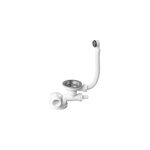 Siphon extra - plat rglable blanc 90mm avec bouchon et trop - plein wirquin