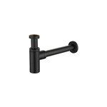 Siphon de lavabo laiton rousseau noir mat 70mm x l. 300mm