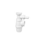 Siphon rglable blanc 40mm avec raccord pour lave - vaisselle ou machine  laver wirquin