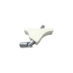 Sortie de caisson pour volet afbat acier l. 7cm h. 17cm blanc