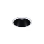 Spot encastrable cole led intgre blanc chaud ip44 470lm 8cm noir finition blanche paulmann