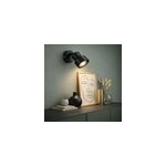 Spot pat�re led orientable m�tal noir l. 14, 2 x 8 x h6, 6 cm ip20 10 w jumell banji