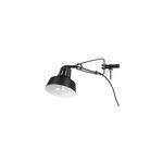 Spot pince e14 10w goodhome yarra noir mat h. 35 x 12, 5cm
