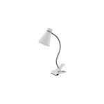 Spot pince led intgre 550lm 5w blanc chaud goodhome edson blanc l. 10 x h. 33 cm
