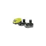 Starter set ryobi, 1 batterie lithium, 1 batterie compacte lithium + , 1 chargeur 2, 0 a