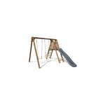 Station de jeu soulet prune en bois 2, 61 x 3, 51 x h. 2, 24 m