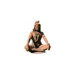 Statue shiva assis effet rouille h. 90 cm