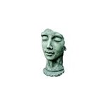 Statue visage femme effet pierre h. 115 cm