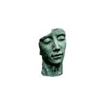Statue visage homme effet pierre h. 53 cm