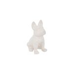 Statuette bulldog en cramique blanc h. 12cm atmosphera
