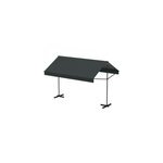 Store banne double pente rtractable  poser ariano 4 x 3 m gris anthracite