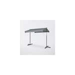 Store banne manuel autoportant gris anthracite et blanc 4 x 3 m Store banne manuel autoportant gris anthracite et blanc 4 x 3 m