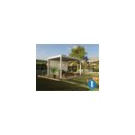 Store fa�ade blanc motoris� pour pergola oviedo 4m05