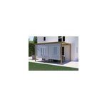 Store fa�ade 4 m pour pergola salto alumin'home blanc ral 9010