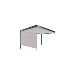 Store lat�ral 3, 5 m pour pergola adoss�e salto alumin'home gris fonc� ral 7016