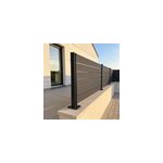 Support de fixation en acier, d�part mural anthracite pour poteau universel de cl�ture neva klikstrom, ...