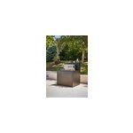 Meuble de cuisine extérieure pour grill 66 cm en acier noir avec comptoir bar forge adour Meuble de cuisine extérieure pour grill 66 cm en acier noir avec comptoir bar forge adour