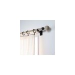 Support mtallique ouvert tringle  rideau easy fox noir 28mm l. 80mm mobois