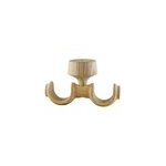 Support plafond double pour barre à rideau goodhome 28 mm symi naturel Support plafond double pour barre à rideau goodhome 28 mm symi naturel