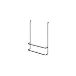 Support porte - serviettes  suspendre noir goodhome elland