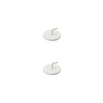 Supports ronds pour barre de vitrage nisis goodhome x 2 blanc mat