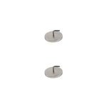 Supports ronds pour barre de vitrage nisis goodhome x2 nickel