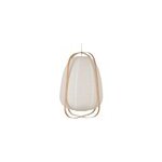 Suspension akemi ip20 e27 40w h. 47 x 36 cm papier japonais, bambou, blanc corep