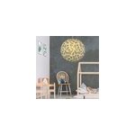 Suspension enfant boule japonaise en papier de riz imprim tigre e27 60w rose 40cm corep