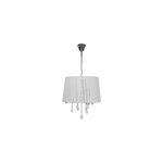 Suspension hovland 3 lampes e14 ip20 argent et blanc