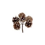 Suspension de nol bouquet pomme de pin effet enneig 12cm feeric light & christmas
