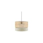 Abat - jour pour suspension conebill rond tissu et rotin e27 Ø38cm goodhome Abat - jour pour suspension conebill rond tissu et rotin e27 Ø38cm goodhome
