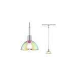 Suspension sur rail sarrasani gris chrom mat verre dichroque urail . 14 x h. 140cm ip20 e14 20w dimmable ...