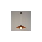 Suspension en verre double e27 15w ambr� �38 x h. 29cm, corep jolly